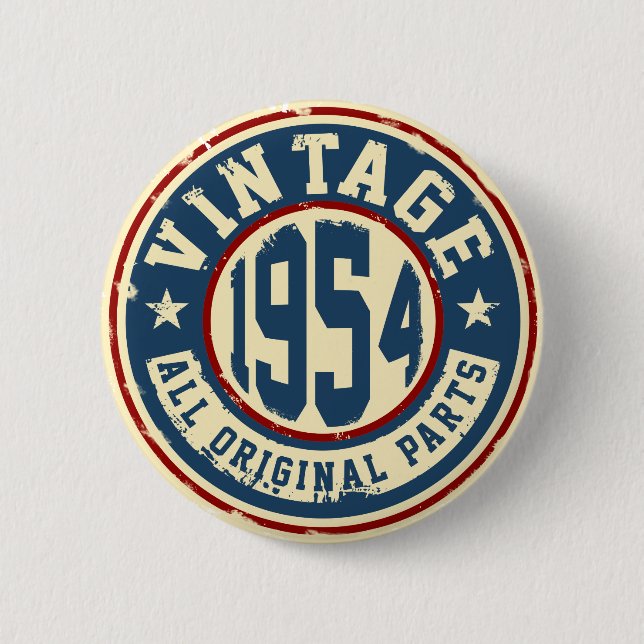 Badge Rond 5 Cm Cru 1954 toutes les pièces d'original (Devant)