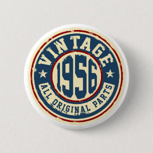 Badge Rond 5 Cm Cru 1956 toutes les pièces d'original