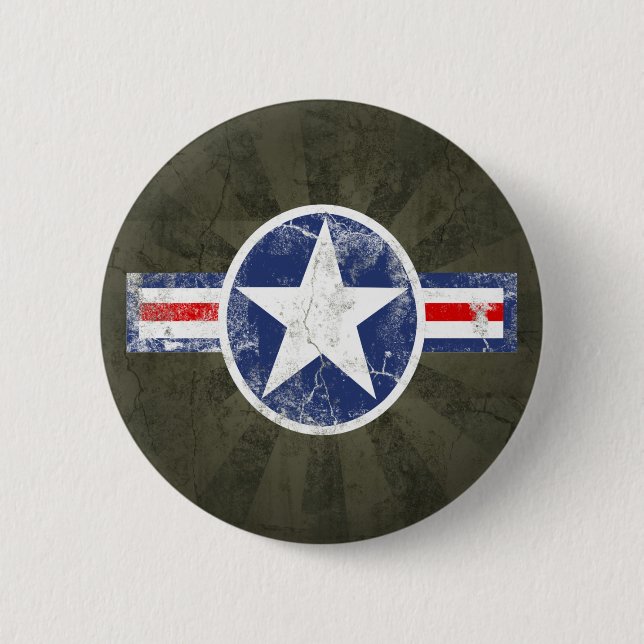 Badge Rond 5 Cm Cru de corps d'air d'armée (Devant)