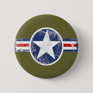 Badge Rond 5 Cm Cru de corps d'air d'armée