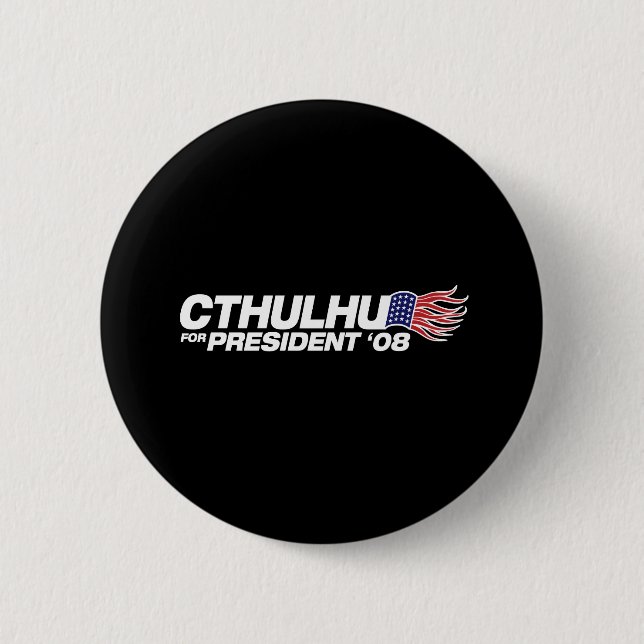 Badge Rond 5 Cm Cthulhu pour le président Button (Devant)