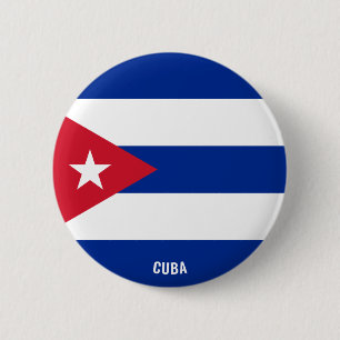 Badge Rond 5 Cm Cuba Drapeau charmant patriotique