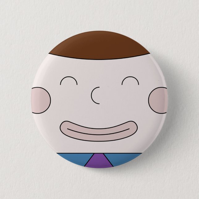 Badge Rond 5 Cm Cuboy font face sur l'insigne (Devant)