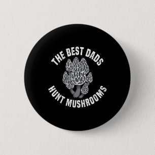 Badge Rond 5 Cm Cueillette de champignons Morel Shrooming 