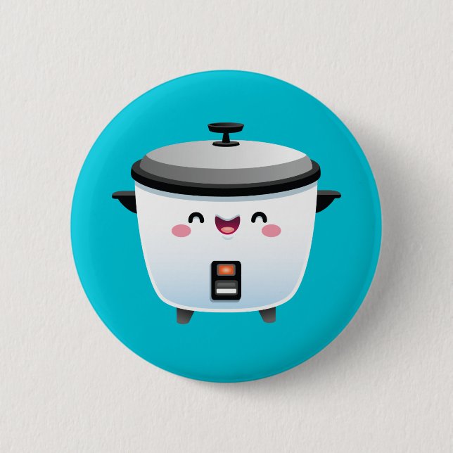Badge Rond 5 Cm Cuiseur de riz de Kawaii (Devant)