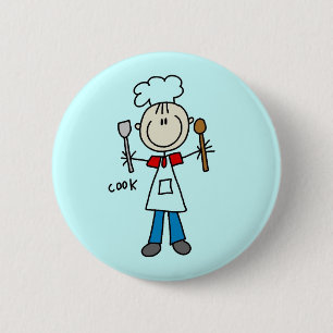 Badge Rond 5 Cm Cuisinier Bonhomme Allumette