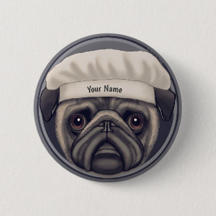 Badge Rond 5 Cm Cuisinier Carlin