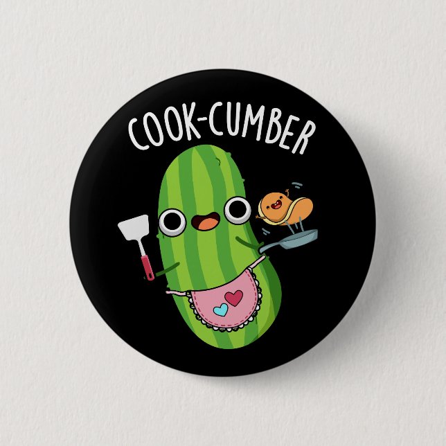 Badge Rond 5 Cm Cuisson Concombre Funny Concombre Pun de Concombre (Devant)