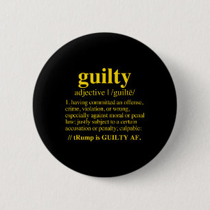 Badge Rond 5 Cm Culpabilité - Définition de culpabilité (jaune)