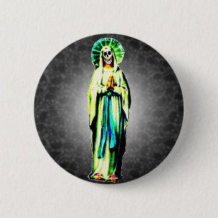 Badge Rond 5 Cm Culte de Père Noël Muerte