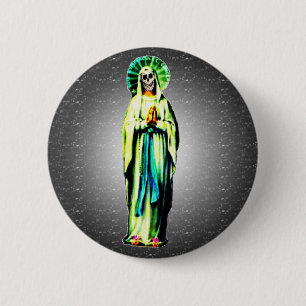 Badge Rond 5 Cm Culte de Père Noël Muerte