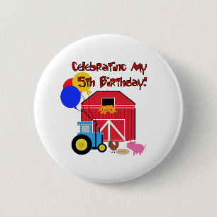 Badge Rond 5 Cm Cultivez le 5ème anniversaire