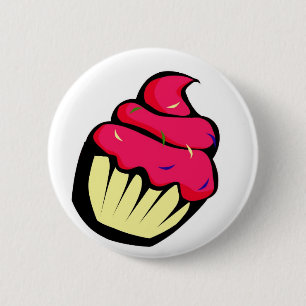 Badge Rond 5 Cm Cupcake