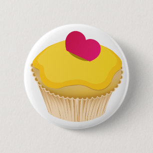 Badge Rond 5 Cm Cupcake