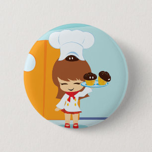 Badge Rond 5 Cm Cupcakes