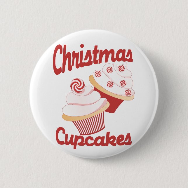 Badge Rond 5 Cm Cupcakes de Noël (Devant)