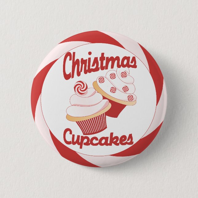 Badge Rond 5 Cm Cupcakes de Noël (Devant)