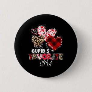Badge Rond 5 Cm Cupids Favoris Cma Nurse Valentine Buffalo Plaid