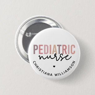 Badge Rond 5 Cm Custom Pediatric Nurse PEDS Nurse Pediatrics Nurse
