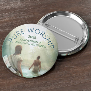 Badge Rond 5 Cm Custom Pure Worship 2025 Convention JW Gifts Pin