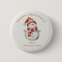 Custom Snowman aquarelle cadeau de Noël