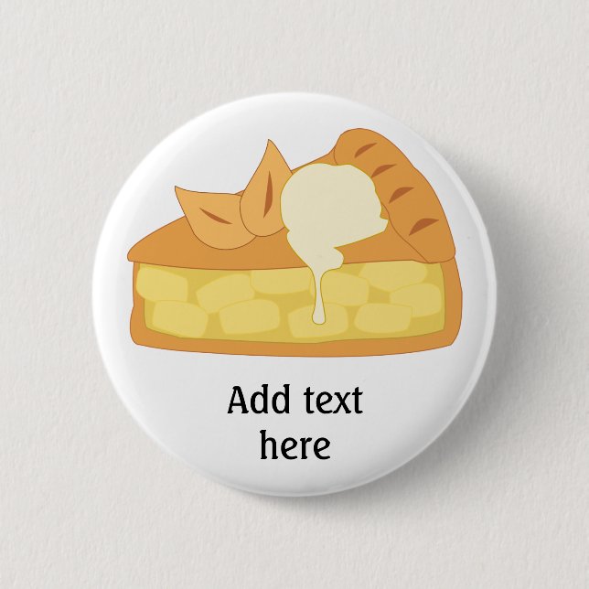Badge Rond 5 Cm Customiser ce graphique Apple Pie Slice (Devant)