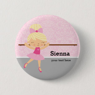 Badge Rond 5 Cm Cute Ballerina