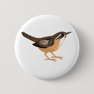 Badge Rond 5 Cm Cute Carolina Wren