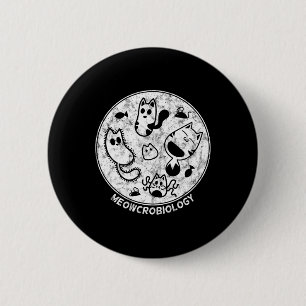 Badge Rond 5 Cm Cute chat Bactéries désinfectées Microbiologie Sci
