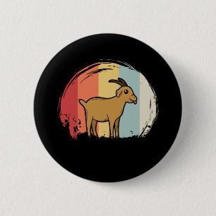 Badge Rond 5 Cm Cute chèvre Retro
