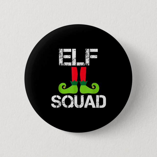 Badge Rond 5 Cm Cute Christmas Cheer Elf Squad Santa's Helper  (Devant)
