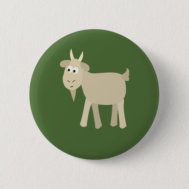 Badge Rond 5 Cm Cute drôle Petite Chèvre (Devant)