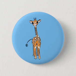 Badge Rond 5 Cm Cute Giraffe drawing, safari animals