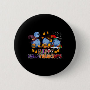 Badge Rond 5 Cm Cute Hallothanksmas Bowl Halloween Thanksgiving