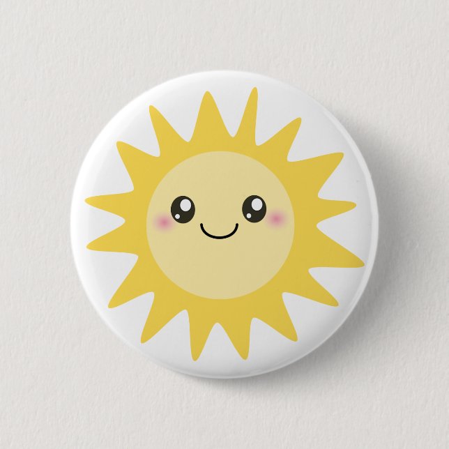 Badge Rond 5 Cm Cute Happy (Devant)