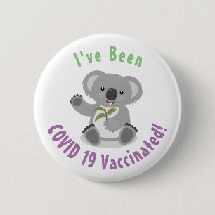 Badge Rond 5 Cm Cute happy koala waving cartoon illustration 