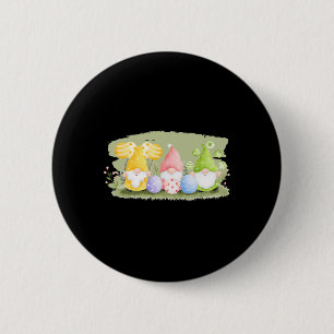 Badge Rond 5 Cm Cute Joyeux Pâques Gnome Lapin Jour de Printemps C