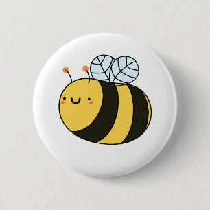 Badge Rond 5 Cm Cute Kawaii Bumble Bee