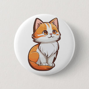 Badge Rond 5 Cm Cute Kawaii Kitten