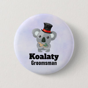 Badge Rond 5 Cm Cute Koala Pun Koalaty Groomsman
