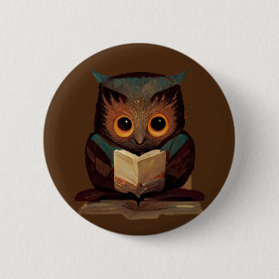 Badge Rond 5 Cm Cute Owl