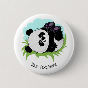 Badge Rond 5 Cm Cute Panda custom text button