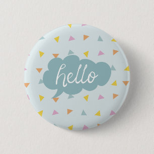 Badge Rond 5 Cm Cute Pastel Hello