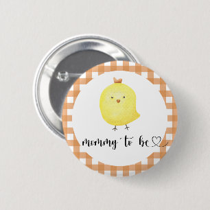 Badge Rond 5 Cm Cute poulet - maman est Baby shower