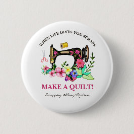 Badge Rond 5 Cm Cute Quilters Group Personnalisé