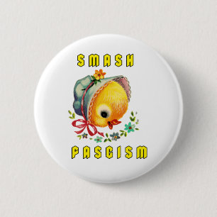 Badge Rond 5 Cm Cute Retro Chick - Fascisme Smash