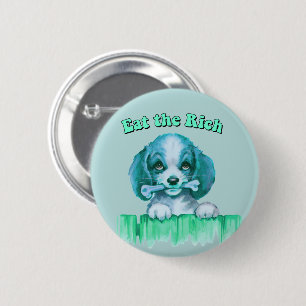 Badge Rond 5 Cm Cute Retro Puppy - Mange Rich