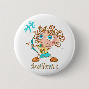 Badge Rond 5 Cm Cute Sagittarius