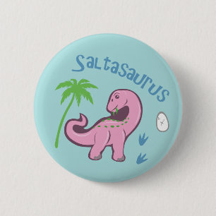 Badge Rond 5 Cm Cute Saltasaurus