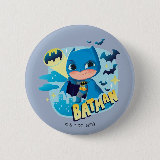Badge Rond 5 Cm Cuter than mignon Batman (Devant)